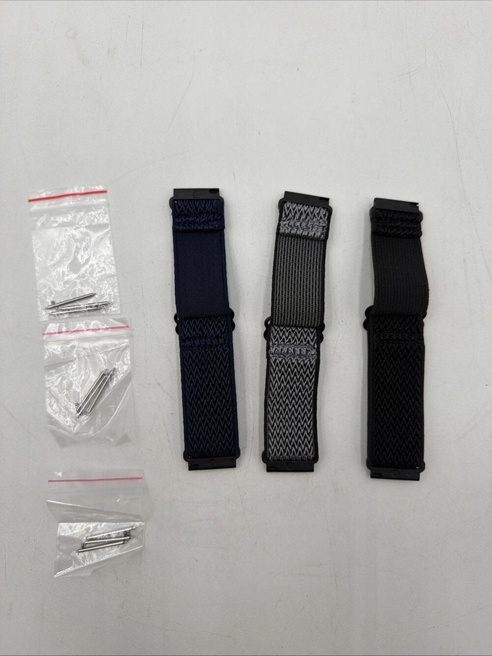 3pk 22mm Quick Release Watch Band Elastic Straps Solo Loop Replacement Wristband